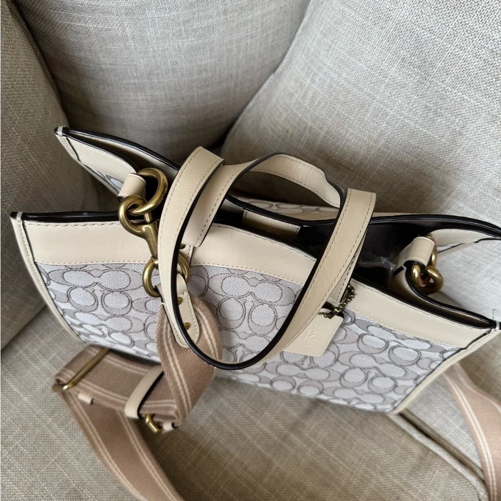 Coach field tote bag signature jacquard - Picture 4 of 17